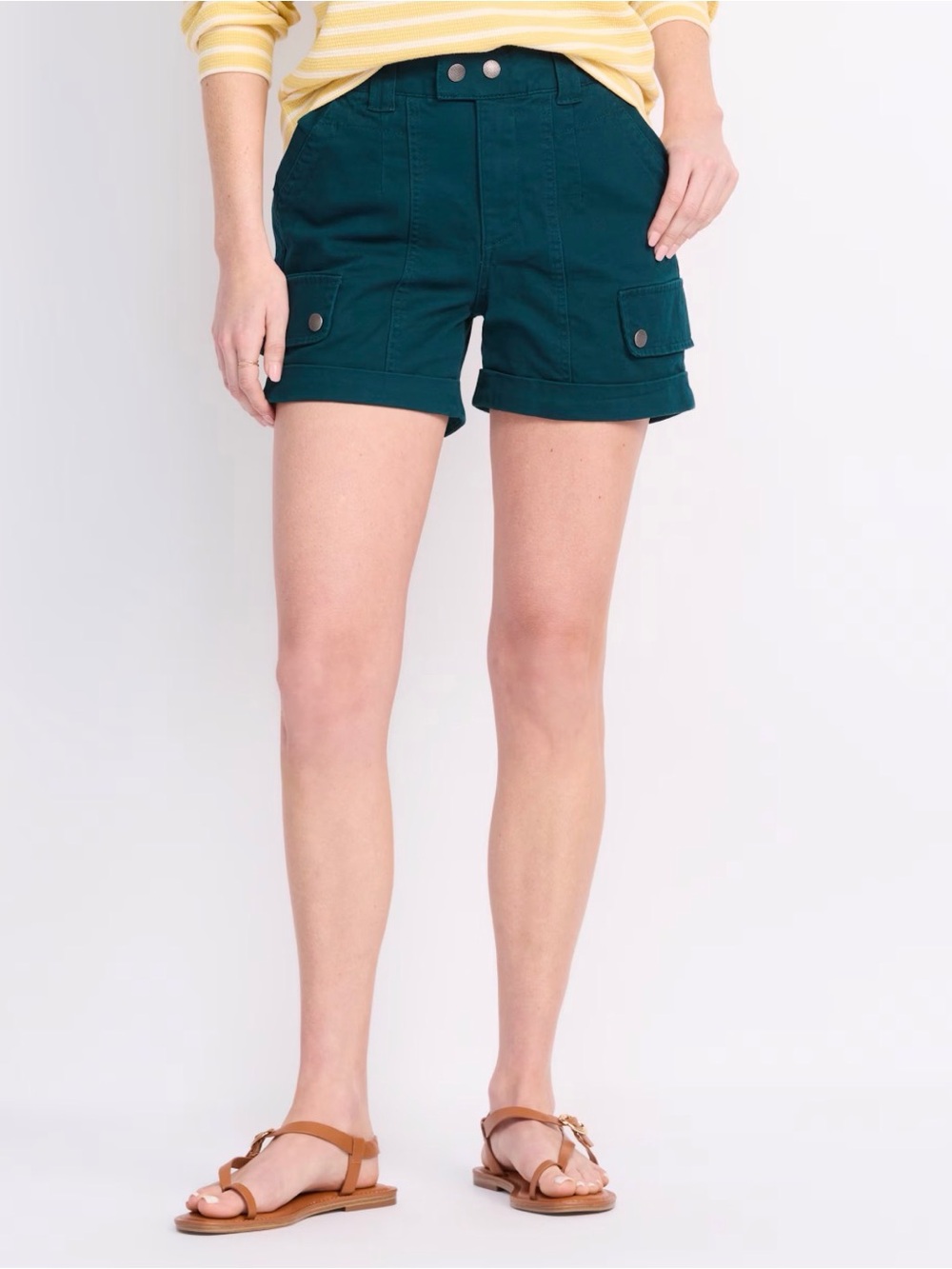 Democracy teal Green Cargo Shorts new